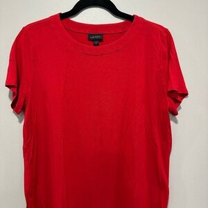 J. Jill Women’s Wearever Collection Stretch Tunic M Bright Red Short Sleeve